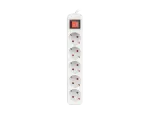LISTWA PRZEDŁUŻACZ LANBERG 3M 5X 230V SCHUKO Z WYŁĄCZNIKIEM KABEL WYKONANY Z PEŁNEJ MIEDZI BIAŁA