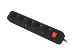 LISTWA PRZEDŁUŻACZ LANBERG 3M 5X 230V SCHUKO Z WYŁĄCZNIKIEM KABEL WYKONANY Z PEŁNEJ MIEDZI CZARNA