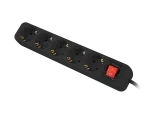 LISTWA PRZEDŁUŻACZ LANBERG 3M 5X 230V SCHUKO Z WYŁĄCZNIKIEM KABEL WYKONANY Z PEŁNEJ MIEDZI CZARNA