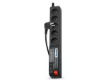 LISTWA ZASILAJĄCA ACAR 504W 3M 5X 230V PL CZARNA