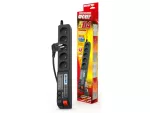 LISTWA ZASILAJĄCA ACAR 504W 3M 5X 230V PL CZARNA