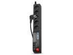 LISTWA ZASILAJĄCA ACAR 504WF 1.5M 5X 230V PL CZARNA