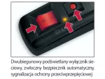 LISTWA ZASILAJĄCA ACAR F5 1.5M 5X 230V PL CZARNA WTYK PROSTY