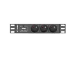 LISTWA ZASILAJĄCA RACK PDU 10" LANBERG 1U 10A 2M 3X 230V PL CZARNA C14