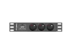 LISTWA ZASILAJĄCA RACK PDU 10" LANBERG 1U 10A 2M 3X 230V PL CZARNA C14