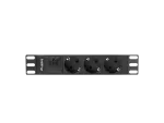 LISTWA ZASILAJĄCA RACK PDU 10" LANBERG 1U 10A 2M 3X SCHUKO CZARNA C14