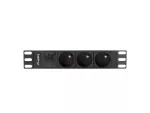 LISTWA ZASILAJĄCA RACK PDU 10" LANBERG 1U 16A 2M 3X 230V PL CZARNA