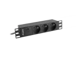 LISTWA ZASILAJĄCA RACK PDU 10" LANBERG 1U 16A 2M 3X 230V PL CZARNA