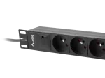 LISTWA ZASILAJĄCA RACK PDU 10" LANBERG 1U 16A 2M 3X 230V PL CZARNA