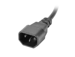 LISTWA ZASILAJĄCA RACK PDU 19" LANBERG 1U 10A 4X 230V PL 4X IEC C13 2M CZARNA C14