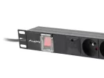LISTWA ZASILAJĄCA RACK PDU 19" LANBERG 1U 10A 6X 230V PL 2M CZARNA C14