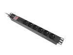 LISTWA ZASILAJĄCA RACK PDU 19" LANBERG 1U 10A 6X 230V PL 2M CZARNA C14