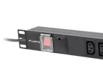LISTWA ZASILAJĄCA RACK PDU 19" LANBERG 1U 16A 2M 8X IEC C13 CZARNA C20
