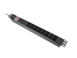 LISTWA ZASILAJĄCA RACK PDU 19" LANBERG 1U 16A 2M 8X IEC C13 CZARNA C20