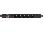 LISTWA ZASILAJĄCA RACK PDU 19" LANBERG 1U 16A 5X 230V PL 2M CZARNA