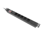 LISTWA ZASILAJĄCA RACK PDU 19" LANBERG 1U 16A 5X 230V SCHUKO 2M CZARNA