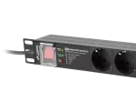 LISTWA ZASILAJĄCA RACK PDU PRO 19" LANBERG 1U 16A 7X SCHUKO SPD-3MP 2M CZARNA