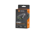 ŁADOWARKA SAMOCHODOWA NATEC CONEY 2X USB 1X USB-C QUICK CHARGE 84W CZARNA