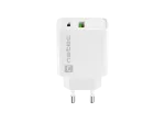 ŁADOWARKA SIECIOWA NATEC RIBERA 1X USB-A + 1X USB-C 20W BIAŁA