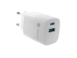ŁADOWARKA SIECIOWA NATEC RIBERA GAN 1X USB-A + 1X USB-C 30W BIAŁA