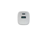 ŁADOWARKA SIECIOWA NATEC RIBERA GAN 1X USB-A + 1X USB-C 30W BIAŁA