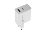 ŁADOWARKA SIECIOWA NATEC RIBERA GAN 1X USB-A + 1X USB-C 45W BIAŁA