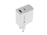 ŁADOWARKA SIECIOWA NATEC RIBERA GAN 1X USB-A + 1X USB-C 45W BIAŁA