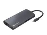 MULTIPORT ADAPTER NATEC FOWLER 2 V2 USB-C 8W1 HUB ->USB 3.0 3X, HDMI 4K, USB-C, RJ45, SD, MICRO SD
