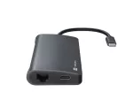 MULTIPORT ADAPTER NATEC FOWLER 2 V2 USB-C 8W1 HUB ->USB 3.0 3X, HDMI 4K, USB-C, RJ45, SD, MICRO SD