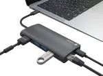 MULTIPORT ADAPTER NATEC FOWLER 2 V2 USB-C 8W1 HUB ->USB 3.0 3X, HDMI 4K, USB-C, RJ45, SD, MICRO SD