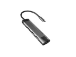 MULTIPORT ADAPTER NATEC FOWLER GO USB-C 5W1 HUB ->USB 3.0 2X, HDMI 4K, USB-C PD, RJ45