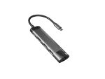MULTIPORT ADAPTER NATEC FOWLER GO USB-C 5W1 HUB ->USB 3.0 2X, HDMI 4K, USB-C PD, RJ45