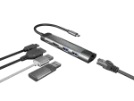 MULTIPORT ADAPTER NATEC FOWLER GO USB-C 5W1 HUB ->USB 3.0 2X, HDMI 4K, USB-C PD, RJ45