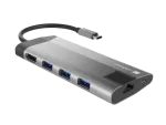 MULTIPORT ADAPTER NATEC FOWLER PLUS USB-C 8W1 HUB -> USB 3.0 3X, HDMI 4K, USB-C PD, RJ45, SD, MICRO