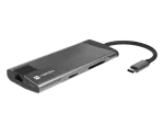 MULTIPORT ADAPTER NATEC FOWLER PLUS USB-C 8W1 HUB -> USB 3.0 3X, HDMI 4K, USB-C PD, RJ45, SD, MICRO