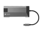 MULTIPORT ADAPTER NATEC FOWLER PLUS USB-C 8W1 HUB -> USB 3.0 3X, HDMI 4K, USB-C PD, RJ45, SD, MICRO