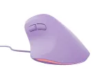 MYSZ WERTYKALNA NATEC CRAKE 2 PRO 12800DPI PURE LAVENDER PROGRAMOWALNA OPTYCZNA