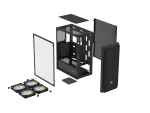 OBUDOWA FURY SHOBO SH4F RGB MIDI TOWER Z OKNEM CZARNA