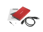 OBUDOWA HDD/SSD ZEWNĘTRZNA NATEC RHINO GO SATA 2.5" USB 3.0 CZERWONA