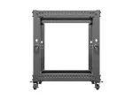 OPEN RACK 19" 12U 600X600-1100 REGULOWANY CZARNY LANBERG