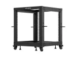 OPEN RACK 19" 12U 600X600-1100 REGULOWANY CZARNY LANBERG