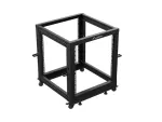 OPEN RACK 19" 12U 600X600-1100 REGULOWANY CZARNY LANBERG