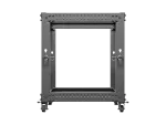 OPEN RACK 19" 12U 600X600-1100 REGULOWANY CZARNY LANBERG