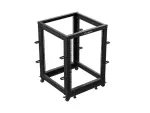 OPEN RACK 19" 15U 600X600-1100 REGULOWANY CZARNY LANBERG