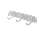 ORGANIZER KABLI 10" 1U Z 3 METALOWYMI UCHWYTAMI TYP B SZARY LANBERG