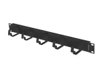 ORGANIZER KABLI 19" 1U Z 5 METALOWYMI UCHWYTAMI TYP B CZARNY LANBERG