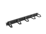 ORGANIZER KABLI 19" 1U Z 5 UCHWYTAMI PANEL SZCZOTKOWANY TYP B CZARNY LANBERG AK-1203-B
