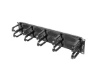 ORGANIZER KABLI 19" 2U Z 10 UCHWYTAMI PANEL SZCZOTKOWANY TYP B CZARNY LANBERG AK-1204-B