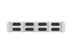 ORGANIZER KABLI 19" 2U Z 10 UCHWYTAMI PANEL SZCZOTKOWANY TYP B SZARY LANBERG AK-1204-S