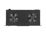 PANEL WENTYLACYJNY LCD POZIOMY 1U Z TERMOSTATEM DO SZAF 19" 2 WENTYLATORY 230V CZARNY LANBERG
